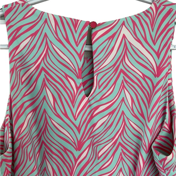 Lilly Pulitzer sleeveless pink and teal dress size medium - Picture 5 of 7
